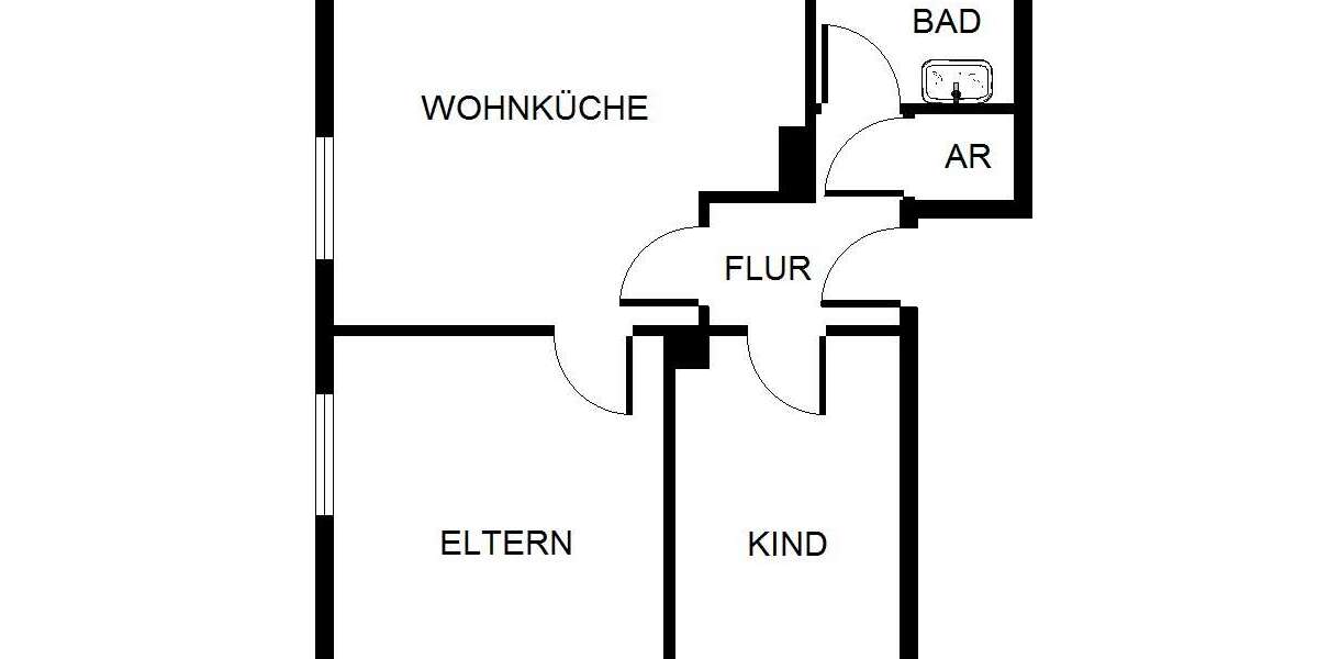 Etagenwohnung Gelsenkirchen Scholven - 2 Zimmer, 50 m&sup2;, 319&euro; | Angebot:19203164