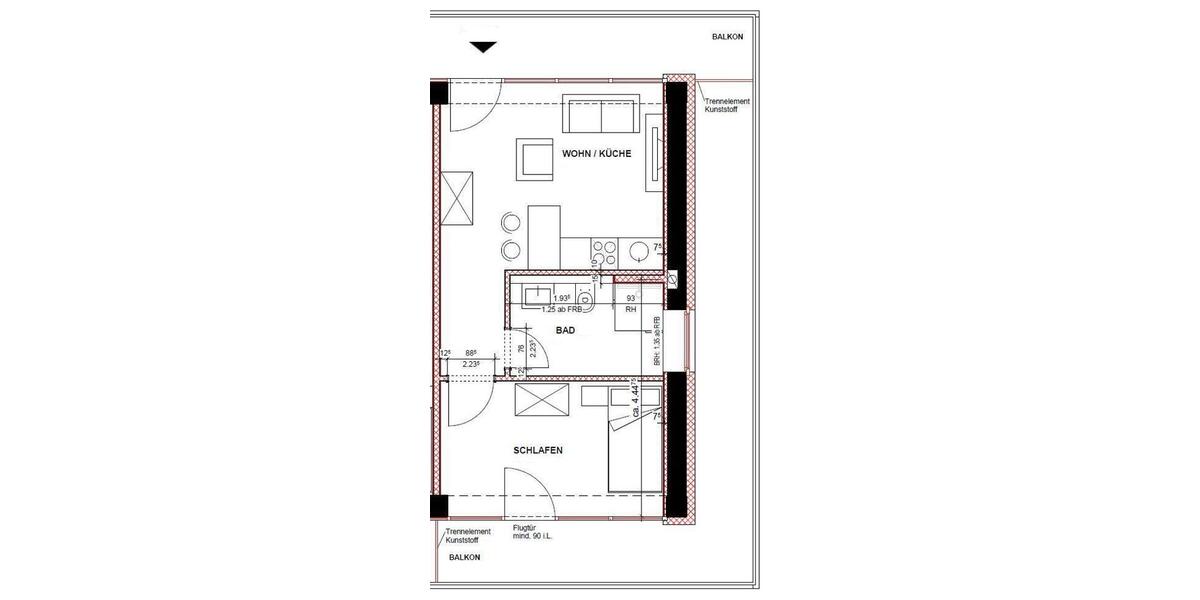 Etagenwohnung Dortmund Hörde - 2 Zimmer, 36 m&sup2;, 499&euro; | Angebot:25430669