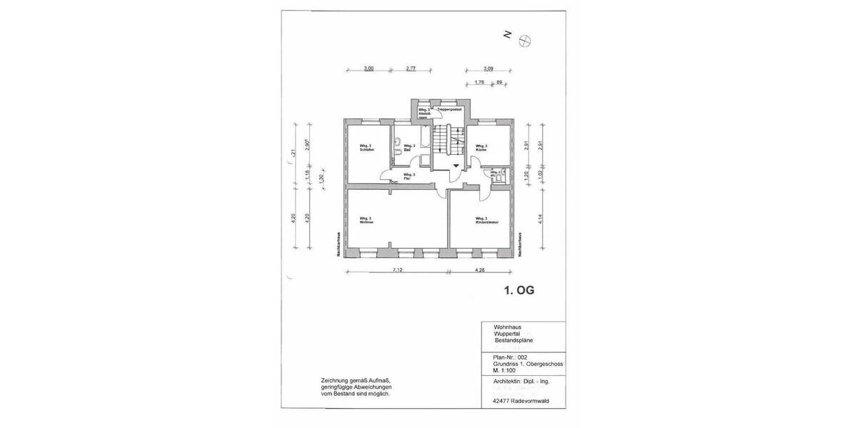 Etagenwohnung Wuppertal OT Barmen Barmen - 3 Zimmer, 90 m&sup2;, 765&euro; | Angebot:26471323