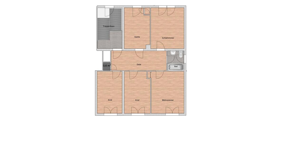 Etagenwohnung Gelsenkirchen Ückendorf - 4 Zimmer, 75 m&sup2;, 590&euro; | Angebot:26456158