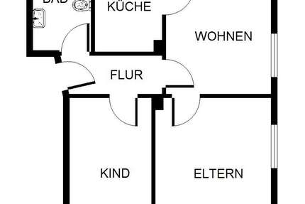 Wohnung Gelsenkirchen Hassel - 1.5 Zimmer, 52 m&sup2;, 399&euro; | Angebot:25335472