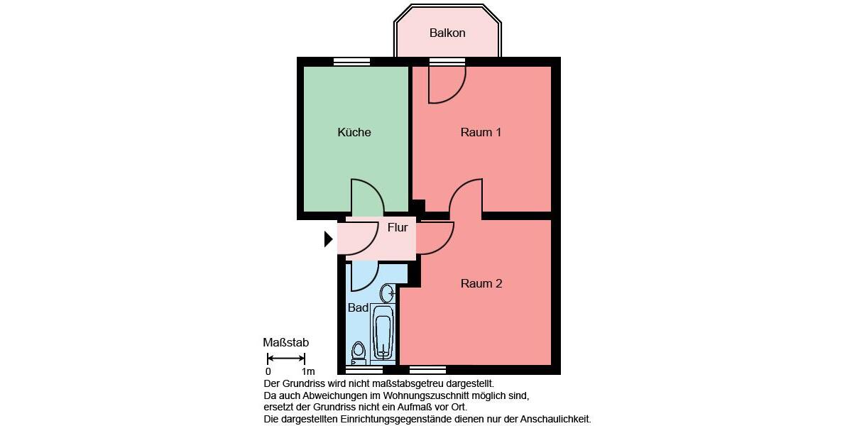 Erdgeschoßwohnung Castrop-Rauxel Deinighausen - 2 Zimmer, 52 m&sup2;, 459&euro; | Angebot:25760093