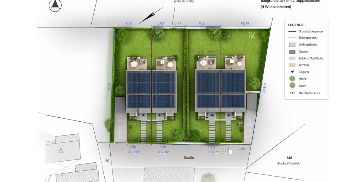 Doppelhaushälfte Essen Kupferdreh - 4 Zimmer, 102 m&sup2;, 611.670&euro; | Angebot:26043418