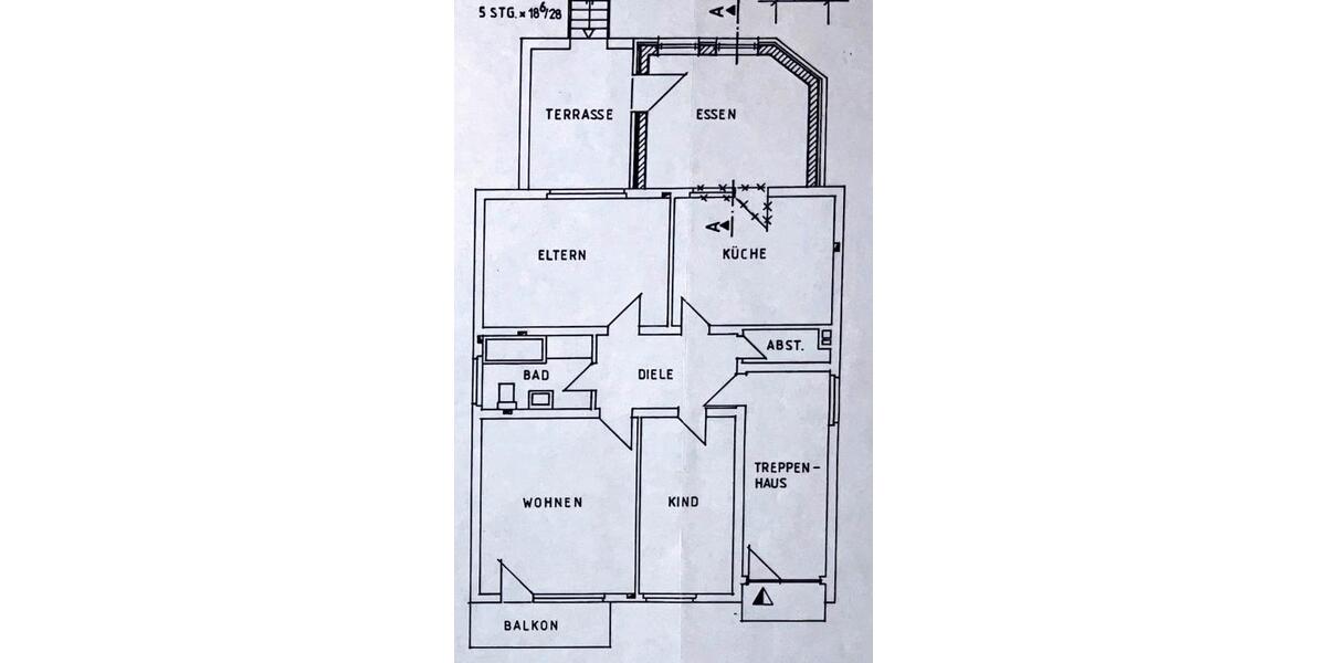 Etagenwohnung Recklinghausen Grullbad - 3.5 Zimmer, 105 m&sup2;, 1.200&euro; | Angebot:25858785