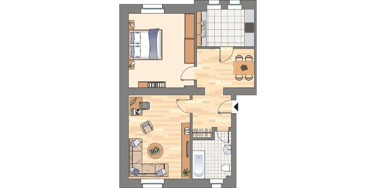 Etagenwohnung Dortmund Bövinghausen - 2 Zimmer, 64 m&sup2;, 478&euro; | Angebot:25149655