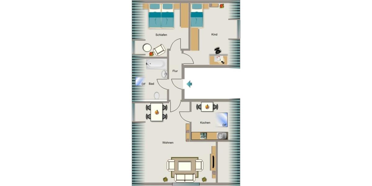Dachgeschoßwohnung Marl - 3.5 Zimmer, 81 m&sup2;, 404&euro; | Angebot:22486838