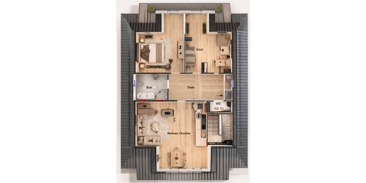 Etagenwohnung Essen Huttrop - 3 Zimmer, 75 m&sup2;, 59.000&euro; | Angebot:25866857