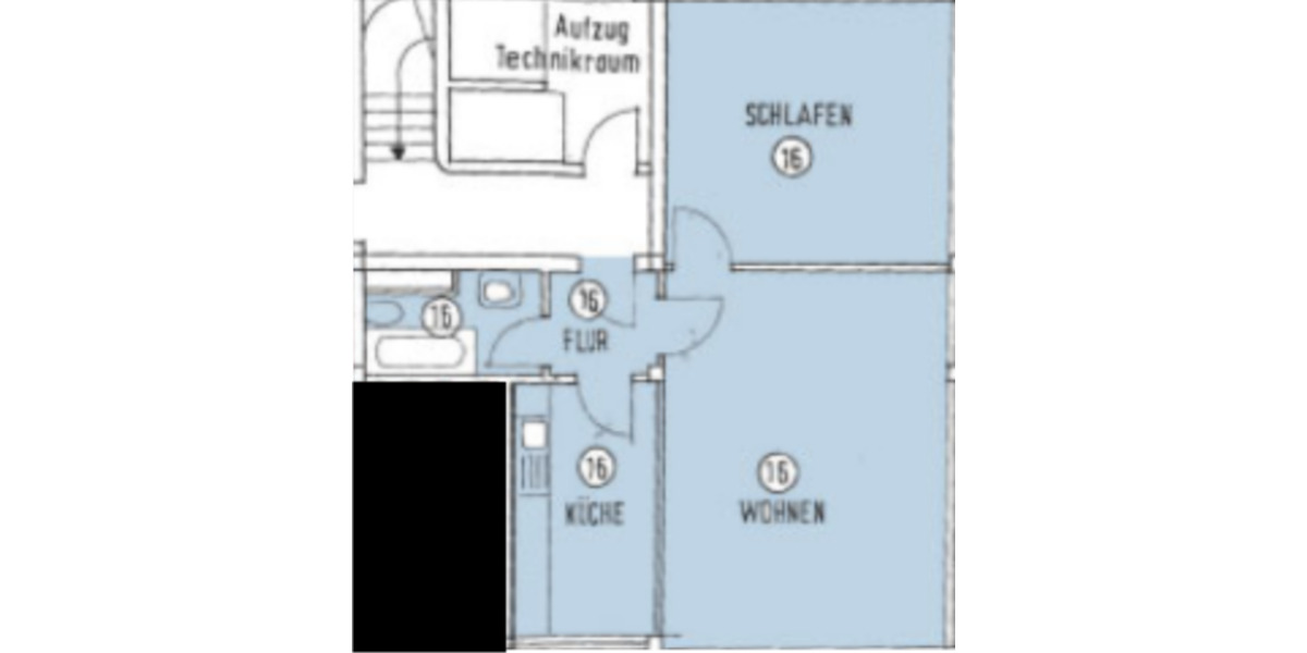 Etagenwohnung Marl Alt-Marl - 2 Zimmer, 60 m&sup2;, 39.990&euro; | Angebot:25111622