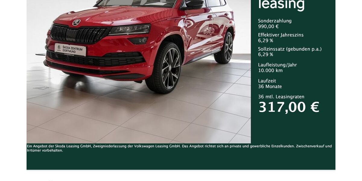Skoda Karoq 37.849 km 26.208 &euro; Dortmund 44309