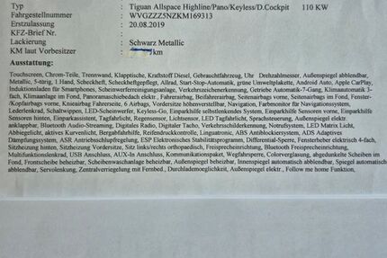 VW Tiguan Allspace 150.000 km 22.000 &euro; Wuppertal 42329