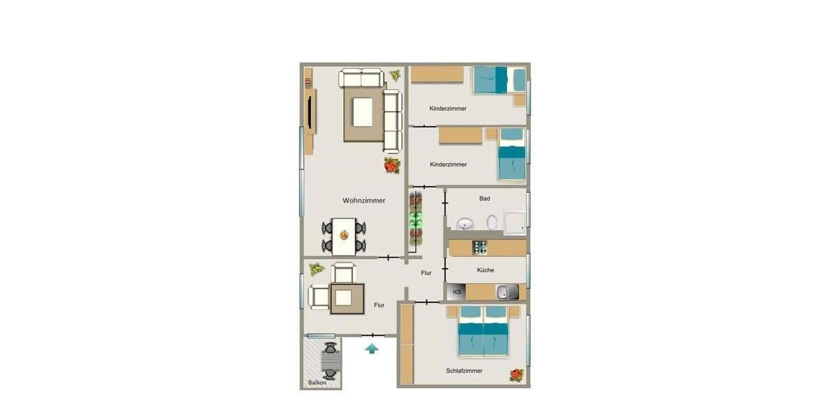 Etagenwohnung Herten - 4.5 Zimmer, 78 m&sup2;, 690&euro; | Angebot:25956760
