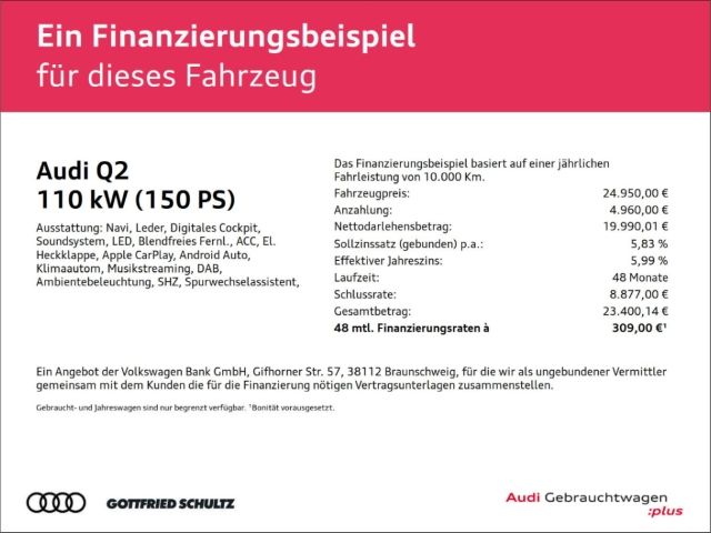 Audi Q2 68.223 km 24.950 &euro; Essen 45143