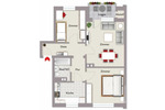 Etagenwohnung Castrop-Rauxel Rauxel - 3.5 Zimmer, 61 m&sup2;, 469&euro; | Angebot:25932972
