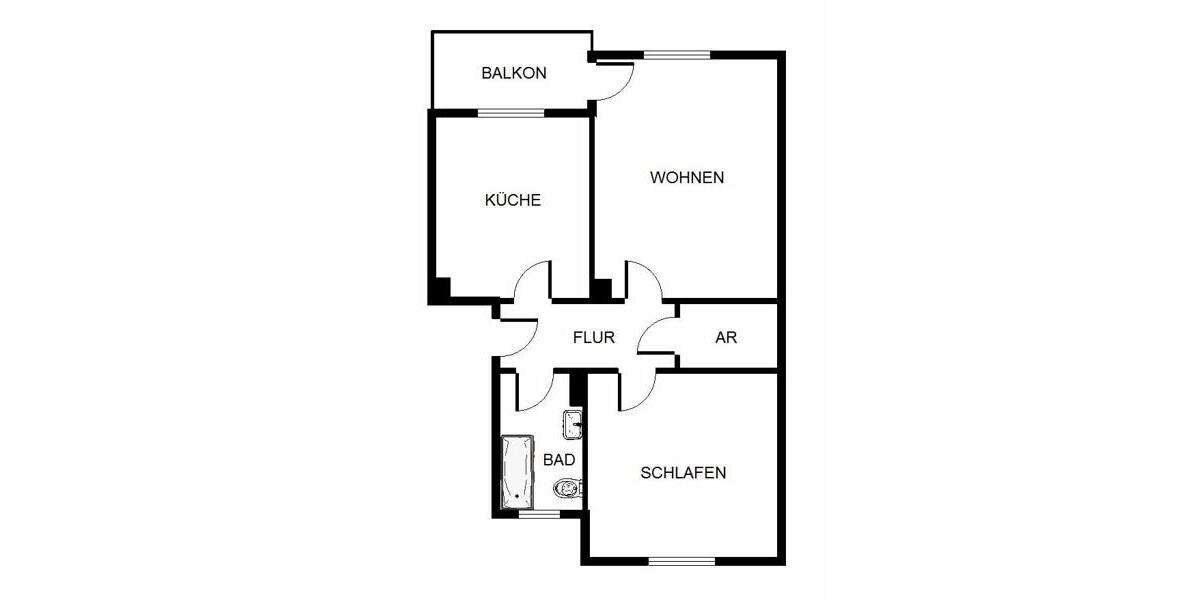 Etagenwohnung Gelsenkirchen Ückendorf - 2.5 Zimmer, 52 m&sup2;, 419&euro; | Angebot:26188373