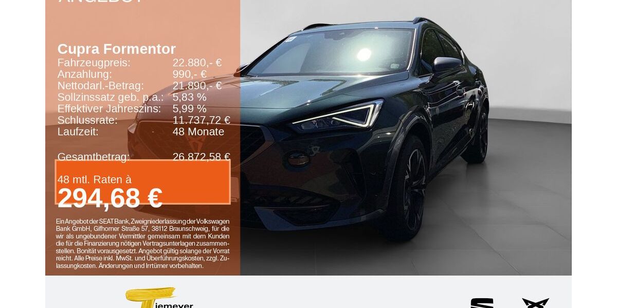 Cupra Formentor 46.010 km 22.550 &euro; Recklinghausen 45663