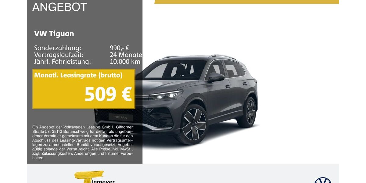 VW Tiguan 4.262 km 48.490 &euro; Bochum 44892