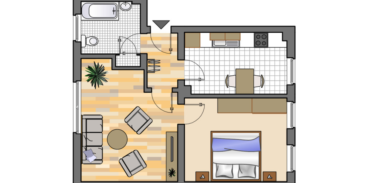Etagenwohnung Herten - 2 Zimmer, 46 m&sup2;, 359&euro; | Angebot:25542402