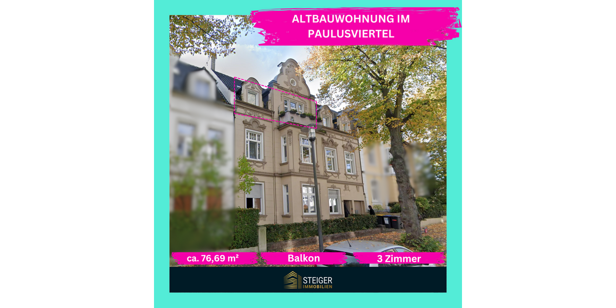 Etagenwohnung Recklinghausen - 3 Zimmer, 77 m&sup2;, 174.470&euro; | Angebot:25234068