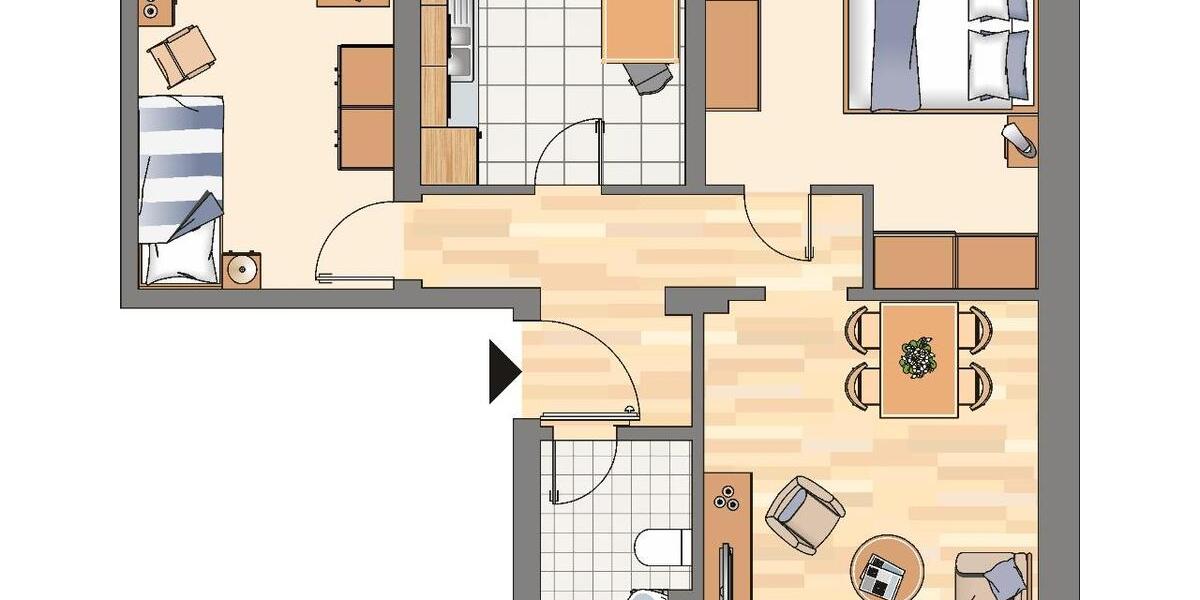 Etagenwohnung Dortmund Eving - 3 Zimmer, 73 m&sup2;, 588&euro; | Angebot:24489857
