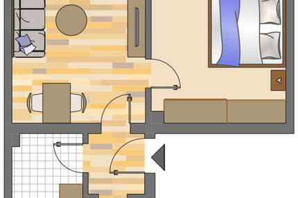 Wohnung Dortmund Hörde - 2 Zimmer, 43 m&sup2;, 404&euro; | Angebot:26607486