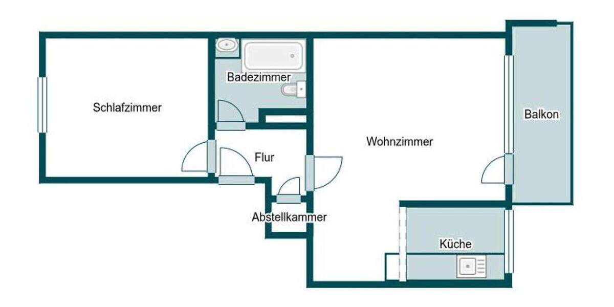 Etagenwohnung Essen Burgaltendorf - 2 Zimmer, 52 m&sup2;, 125.000&euro; | Angebot:25715306