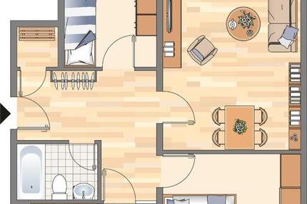 Wohnung Dortmund Hörde - 3 Zimmer, 73 m&sup2;, 385&euro; | Angebot:25588683