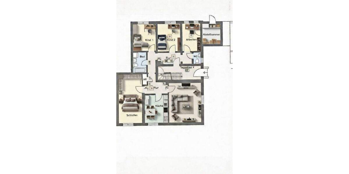 Etagenwohnung Gelsenkirchen Bismarck - 5 Zimmer, 100 m&sup2;, 195.000&euro; | Angebot:25815147