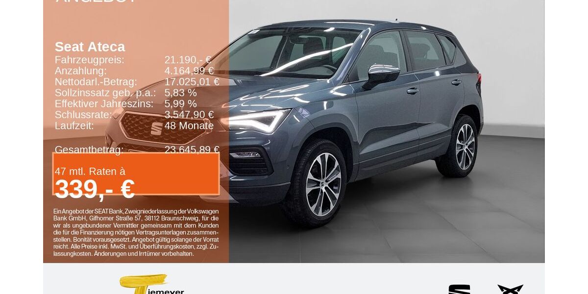 Seat Ateca 52.358 km 21.190 &euro; Bochum 44809