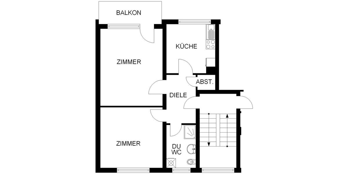 Etagenwohnung Hagen Hagen-Mitte - 2 Zimmer, 60 m&sup2;, 407&euro; | Angebot:25351234