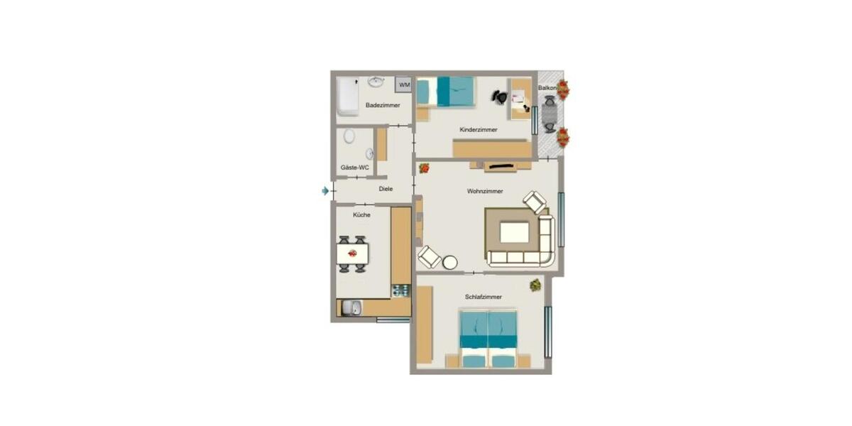 Etagenwohnung Herten - 3.5 Zimmer, 68 m&sup2;, 560&euro; | Angebot:25807097