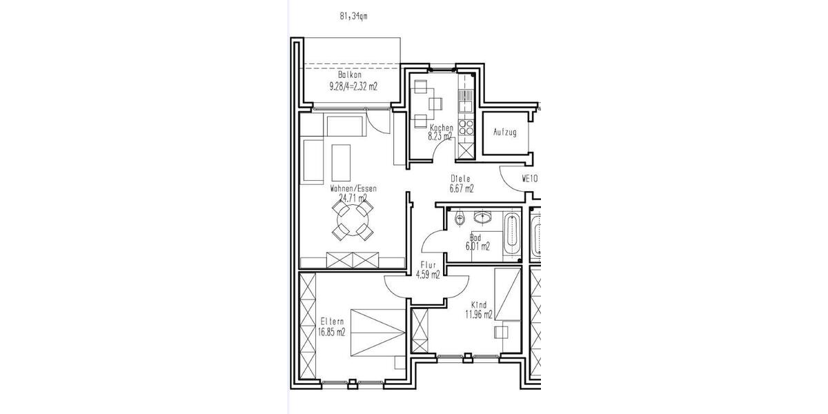 Etagenwohnung Haltern am See - 3 Zimmer, 81 m&sup2;, 519&euro; | Angebot:26440866