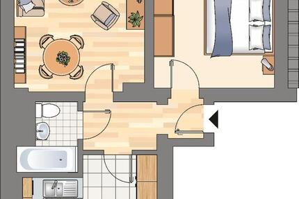 Wohnung Herne Sodingen - 2 Zimmer, 51 m&sup2;, 399&euro; | Angebot:26003855