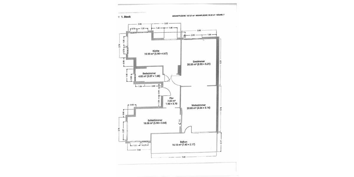 Etagenwohnung Gelsenkirchen Gelsenkirchen-Mitte - 3 Zimmer, 98 m&sup2;, 985&euro; | Angebot:22444807