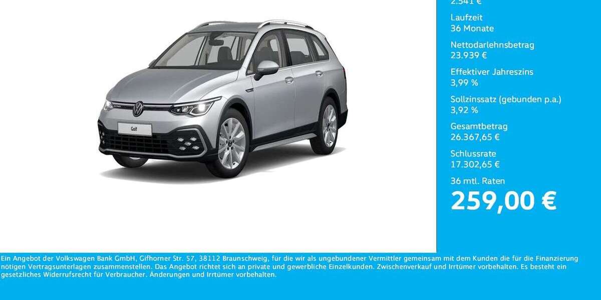 VW Golf Variant 68.278 km 26.480 &euro; Dortmund-Marten 44379