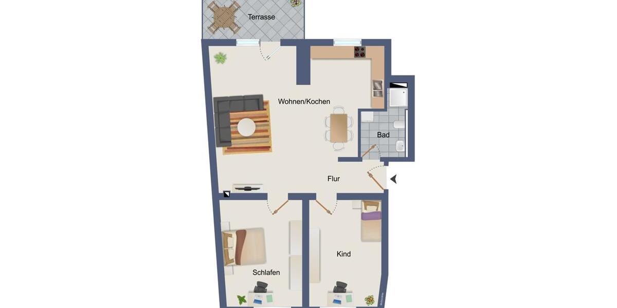 Etagenwohnung Gevelsberg - 3 Zimmer, 77 m&sup2;, 770&euro; | Angebot:24866130