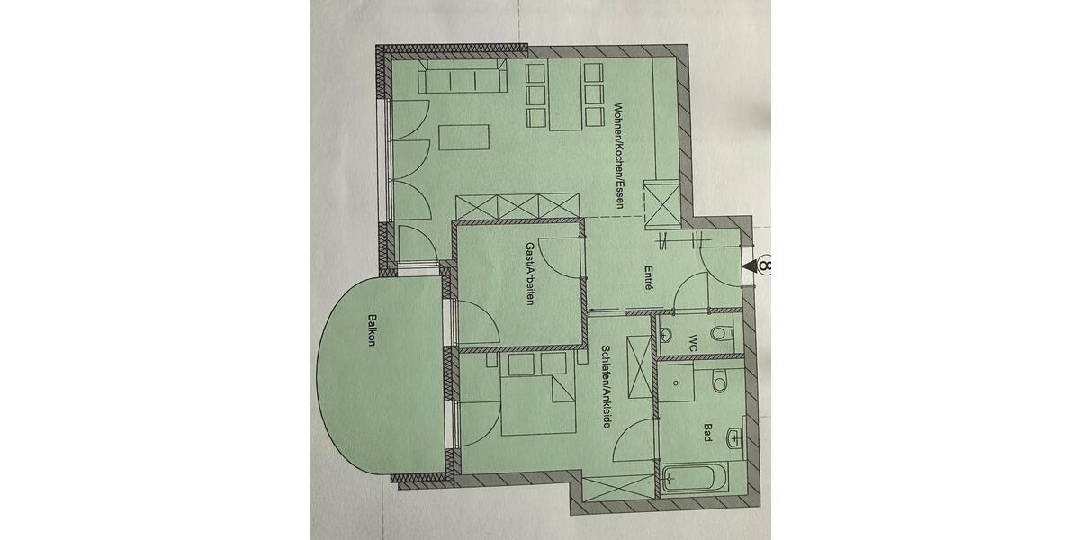 Etagenwohnung Dortmund Hombruch - 3.5 Zimmer, 77 m&sup2;, 1.415&euro; | Angebot:26149321