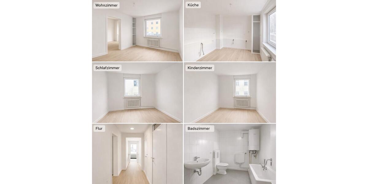 Etagenwohnung Bottrop - 3.5 Zimmer, 82 m&sup2;, 575&euro; | Angebot:25987538