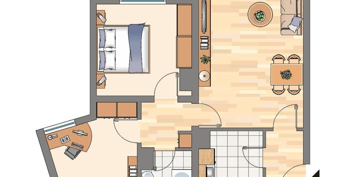 Etagenwohnung Dortmund Brackel - 3 Zimmer, 70 m&sup2;, 516&euro; | Angebot:25416405