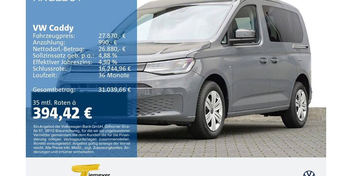 VW Caddy 7.990 km 24.880 &euro; Bochum 44892