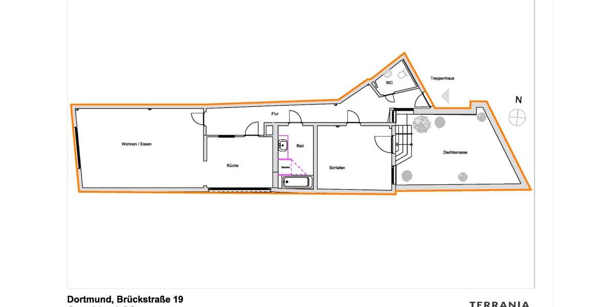 Etagenwohnung Dortmund - 2 Zimmer, 103 m&sup2;, 1.051&euro; | Angebot:16624114
