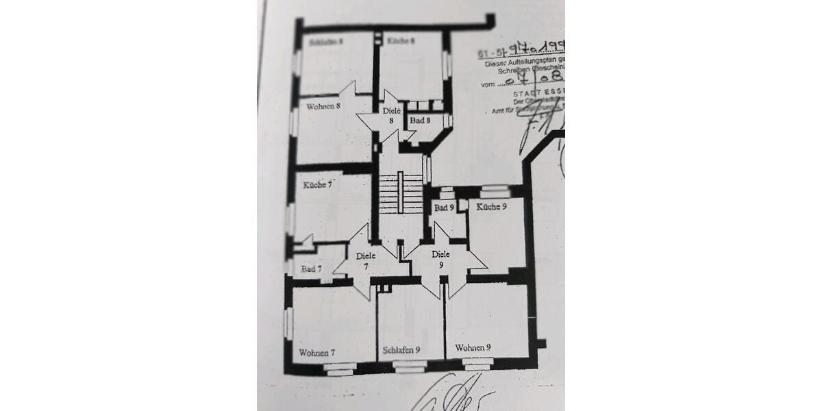 Etagenwohnung Essen Südviertel - 1.5 Zimmer, 38 m&sup2;, 90.000&euro; | Angebot:25846718