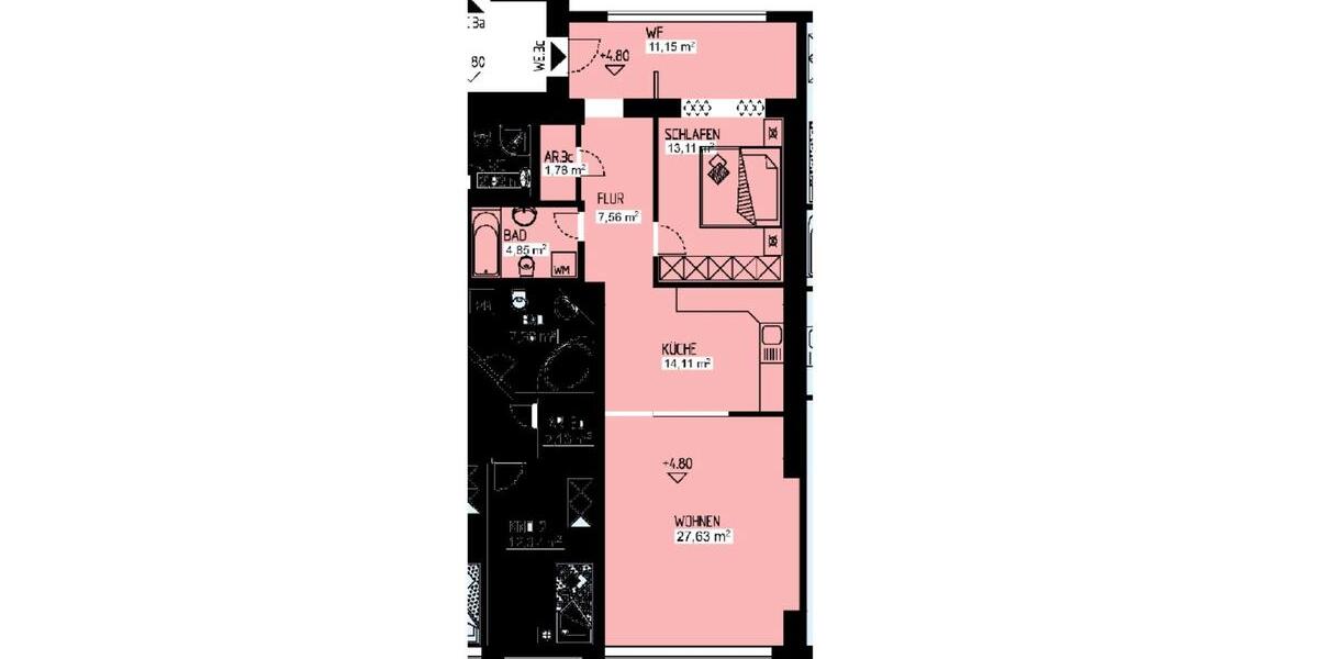 Etagenwohnung Dortmund Hörde - 2 Zimmer, 80 m&sup2;, 700&euro; | Angebot:26426283