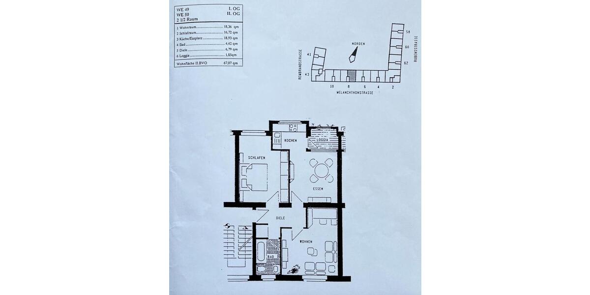 Etagenwohnung Essen Stadtbezirk III - 3 Zimmer, 68 m&sup2;, 745&euro; | Angebot:25401829
