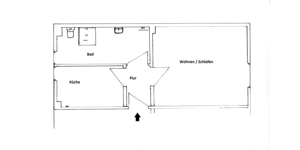 Etagenwohnung Gelsenkirchen Gelsenkirchen-Nord - 1.5 Zimmer, 30 m&sup2;, 220&euro; | Angebot:25944972
