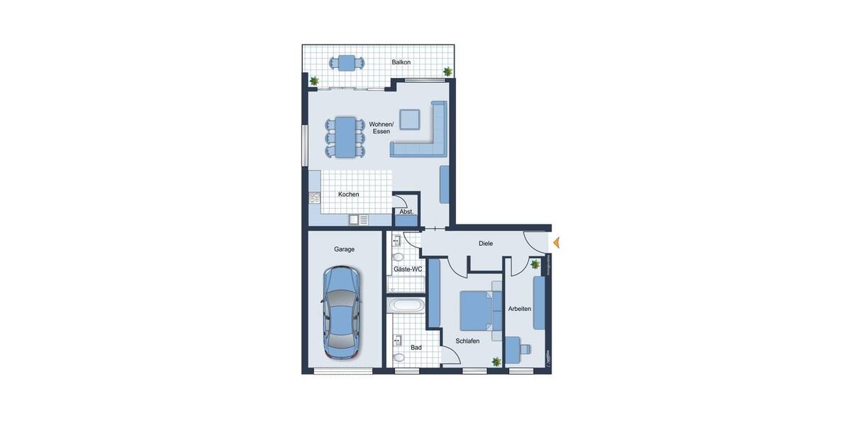 Etagenwohnung Essen / Werden Stadtkern - 3 Zimmer, 91 m&sup2;, 540.000&euro; | Angebot:26489449