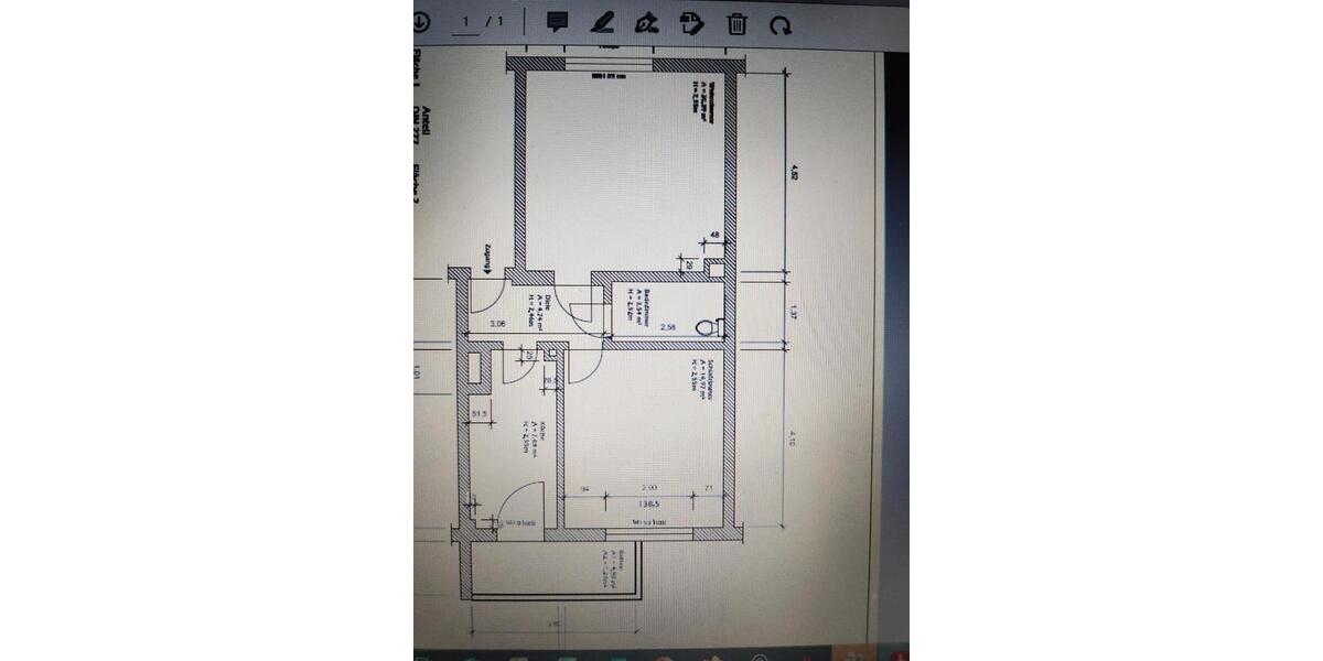 Etagenwohnung Essen Stadtkern - 1 Zimmer, 53 m&sup2;, 700&euro; | Angebot:25869856