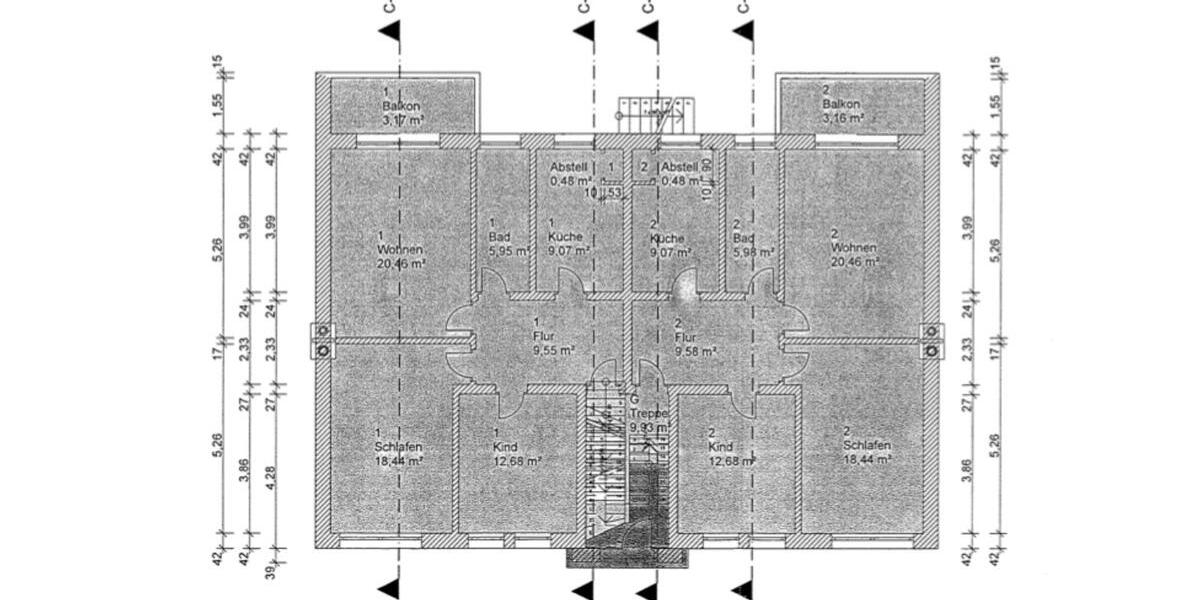 Etagenwohnung Dortmund Gartenstadt - 3 Zimmer, 82 m&sup2;, 999&euro; | Angebot:25930828