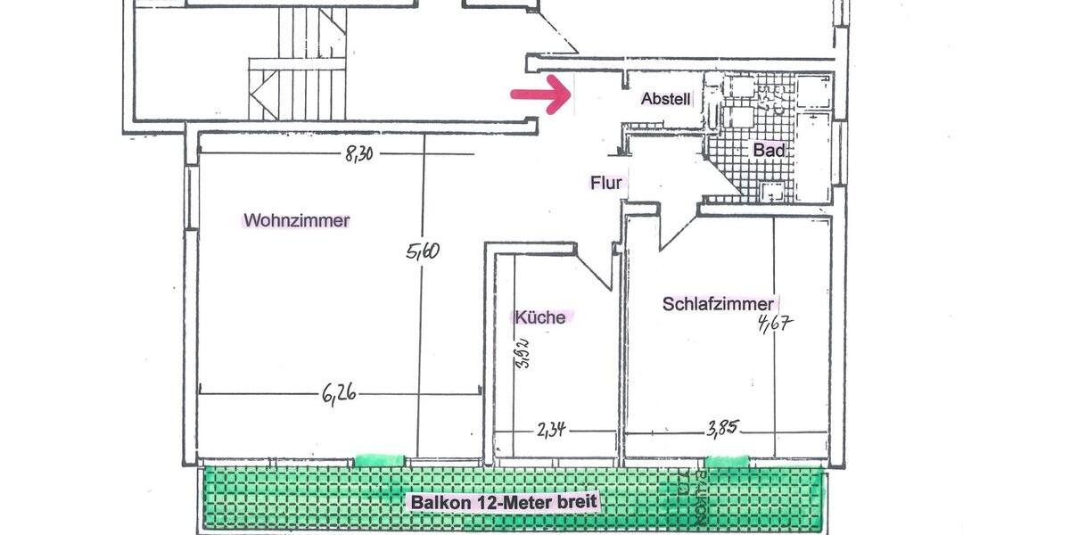 Etagenwohnung Dortmund Hombruch - 2.5 Zimmer, 84 m&sup2;, 229.000&euro; | Angebot:25972135