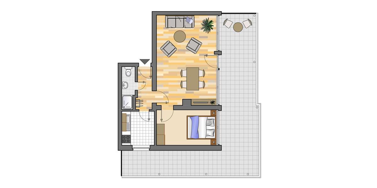 Einfamilienhaus Marl Alt-Marl - 3.5 Zimmer, 60 m&sup2;, 469&euro; | Angebot:25421738