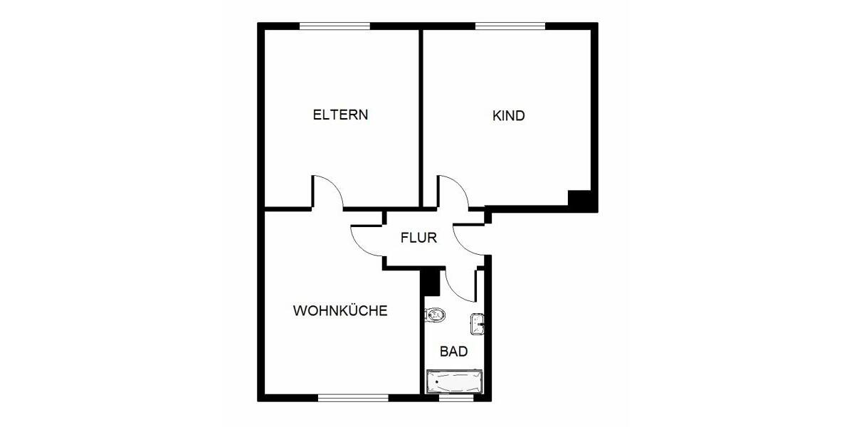 Etagenwohnung Essen Stadtbezirk VI - 2 Zimmer, 62 m&sup2;, 653&euro; | Angebot:25046142